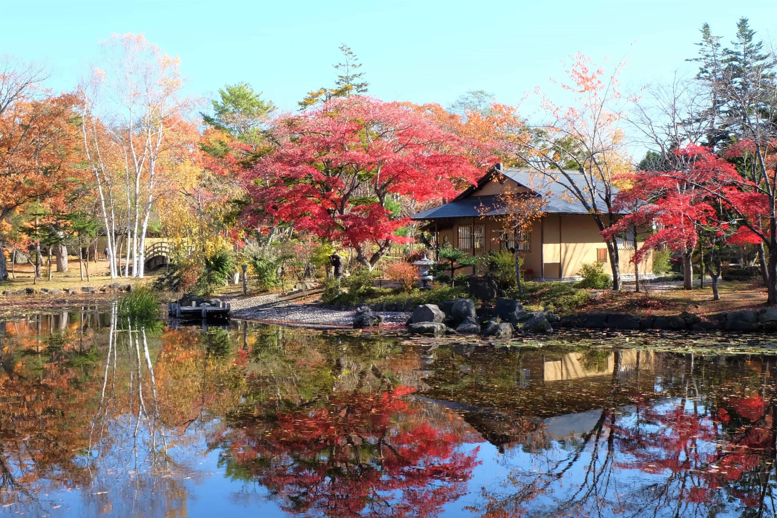 以日式庭園造景聞名的玉泉館跡地公園