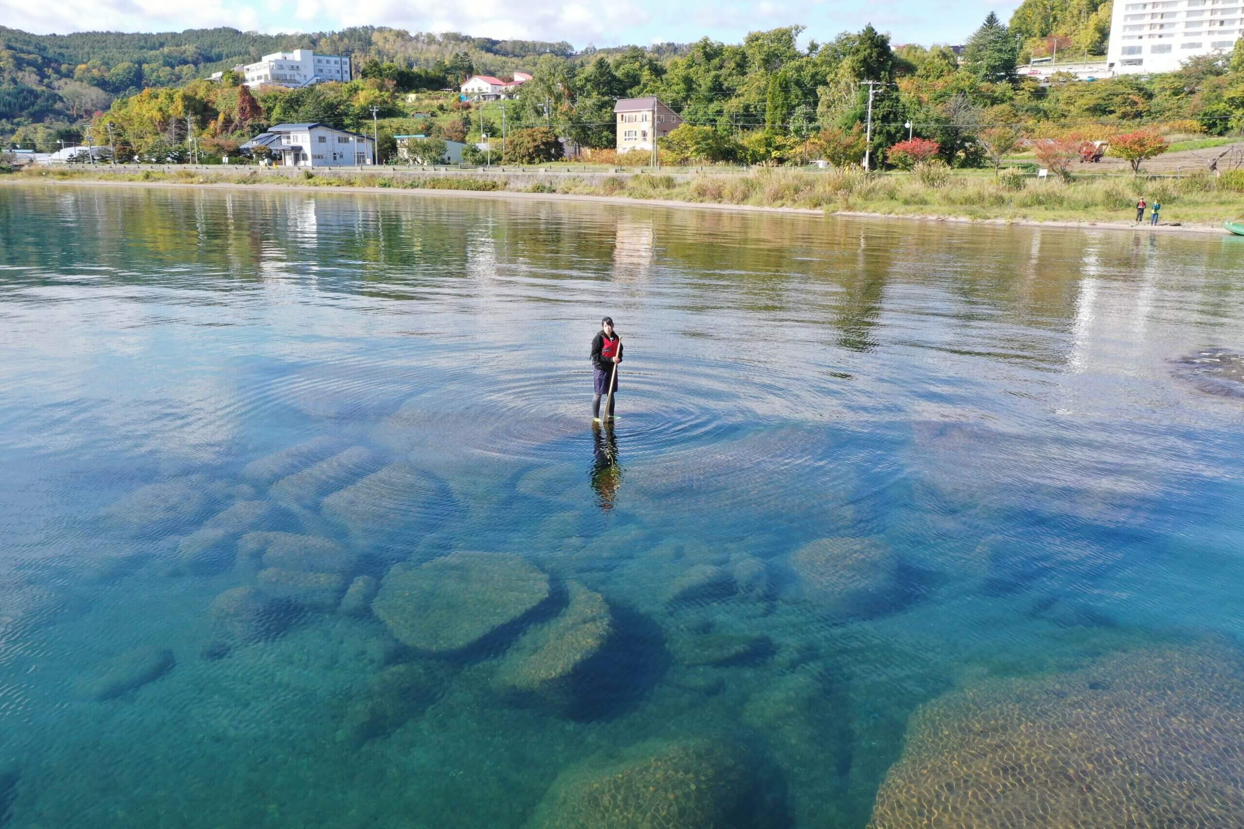 站立在湖面上的奇妙體驗「洞爺湖ZEROPOINT・龜岩」